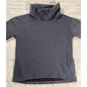 Burton Womens Medium Charcoal Gray Cowl Neck Shirt Pockets Soft Thick GORPcore